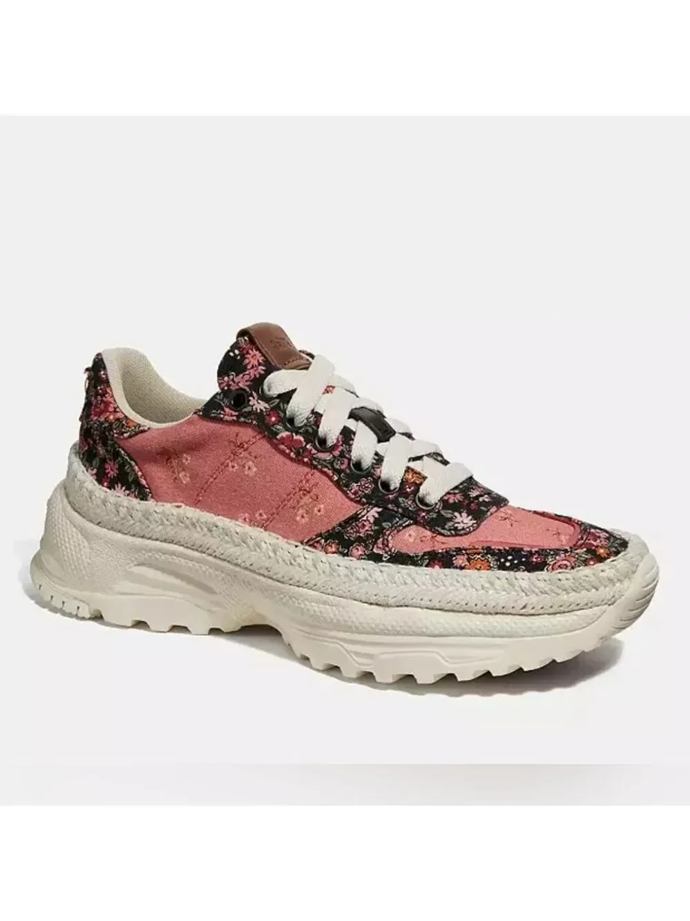 Coach C143 Espadrille Runner Pink Mix Posey Cluster Print Large